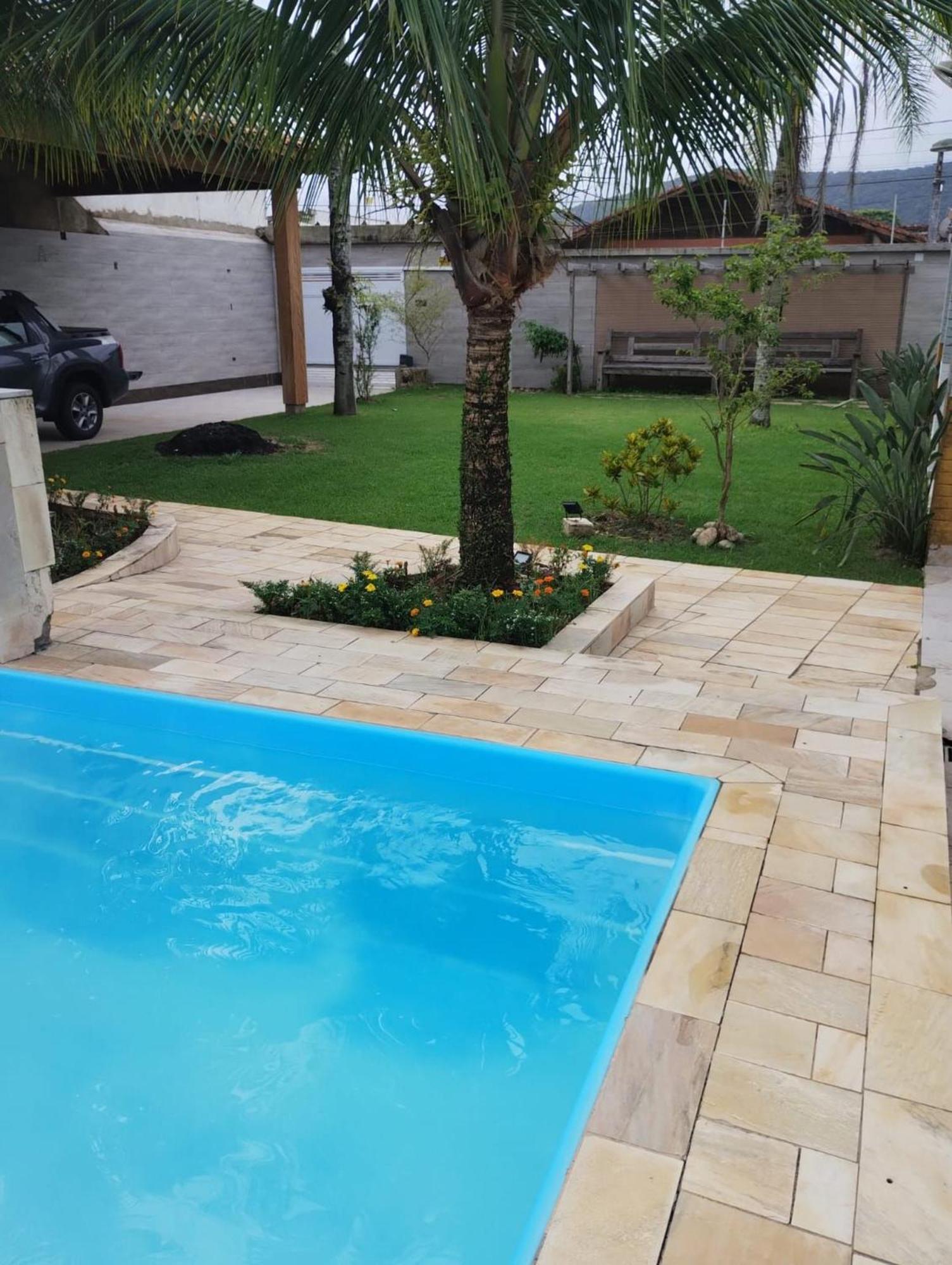 Piscina 6 Quarto 300M Praia Jardim Churrasqueira 16 Pessoas Garagem 3 Carros Monitoramento 24 Horas Mesa De Sinuca Itanhaém Exterior foto